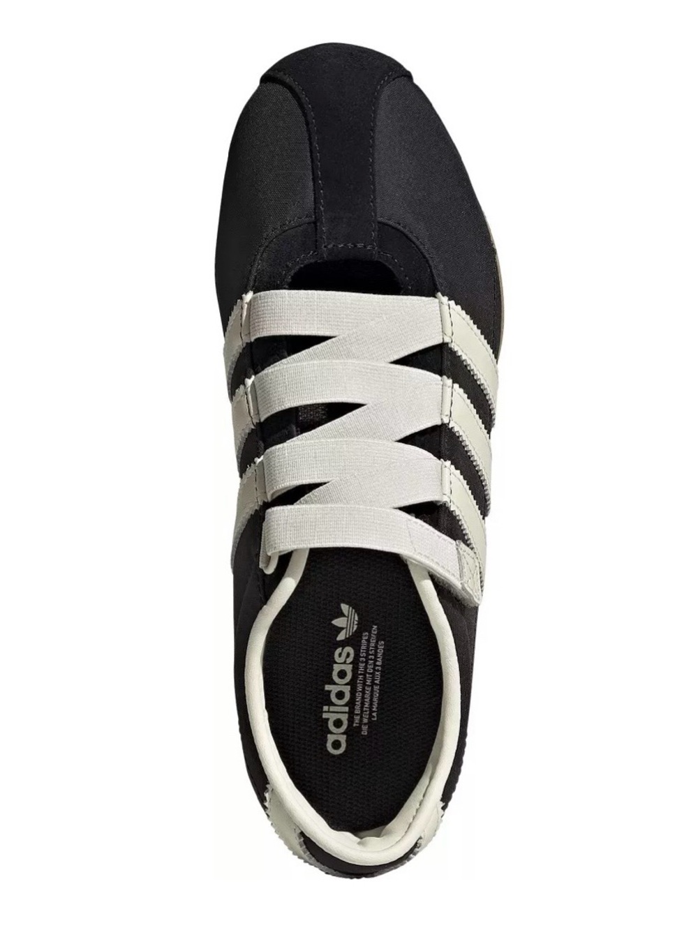 adidas Tokyo Women's Black and Cream Canvas Trainer